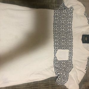 White and black designer shirt